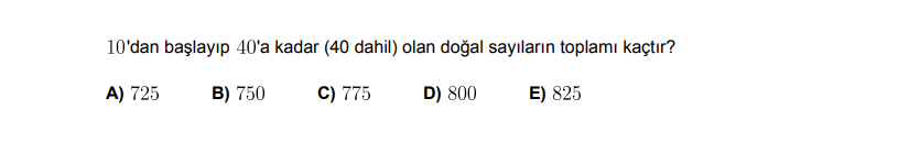 Soru 1