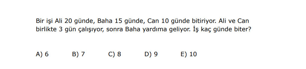 Soru 1